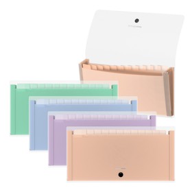 Папка-картотека, ErichKrause "Diagonal Pastel", с 13 цветными отделениями, пластиковая