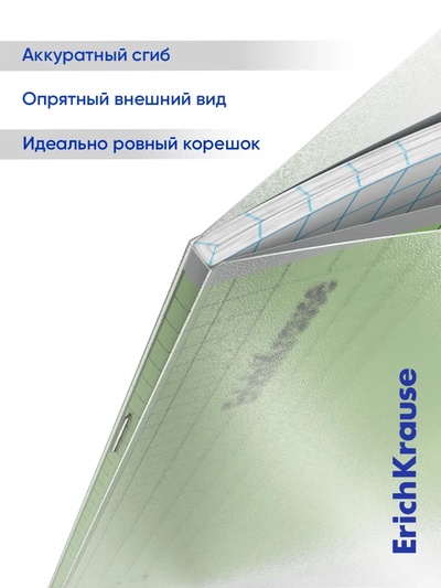Тетрадь 24 листа в клетку, ErichKrause «Классика CoverPro», пластиковая обложка, зелёная