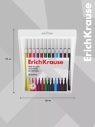 Фломастеры 12 цветов ErichKrause light, в футляре с европодвесом - Фото 5