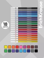Фломастеры 18 цветов ErichKrause light, в футляре с европодвесом - Фото 3