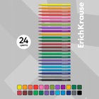 Фломастеры 24 ErichKrause, вентилируемый колпачок, в футляре с европодвесом - Фото 2