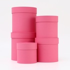 Набор шляпных коробок 5 в 1, розовый, 20×20 - 13×13 см - Фото 2