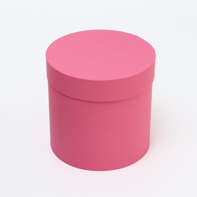 Набор шляпных коробок 5 в 1, розовый, 20×20 - 13×13 см