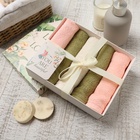 Салфетки махровые «Этель» Botanic, 5 шт., 30×30 см, хлопок 100%, зелёные/розовые - Фото 3