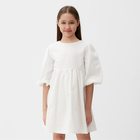 Платье для девочки MINAKU цвет белый, рост 134 см - фото 321402358