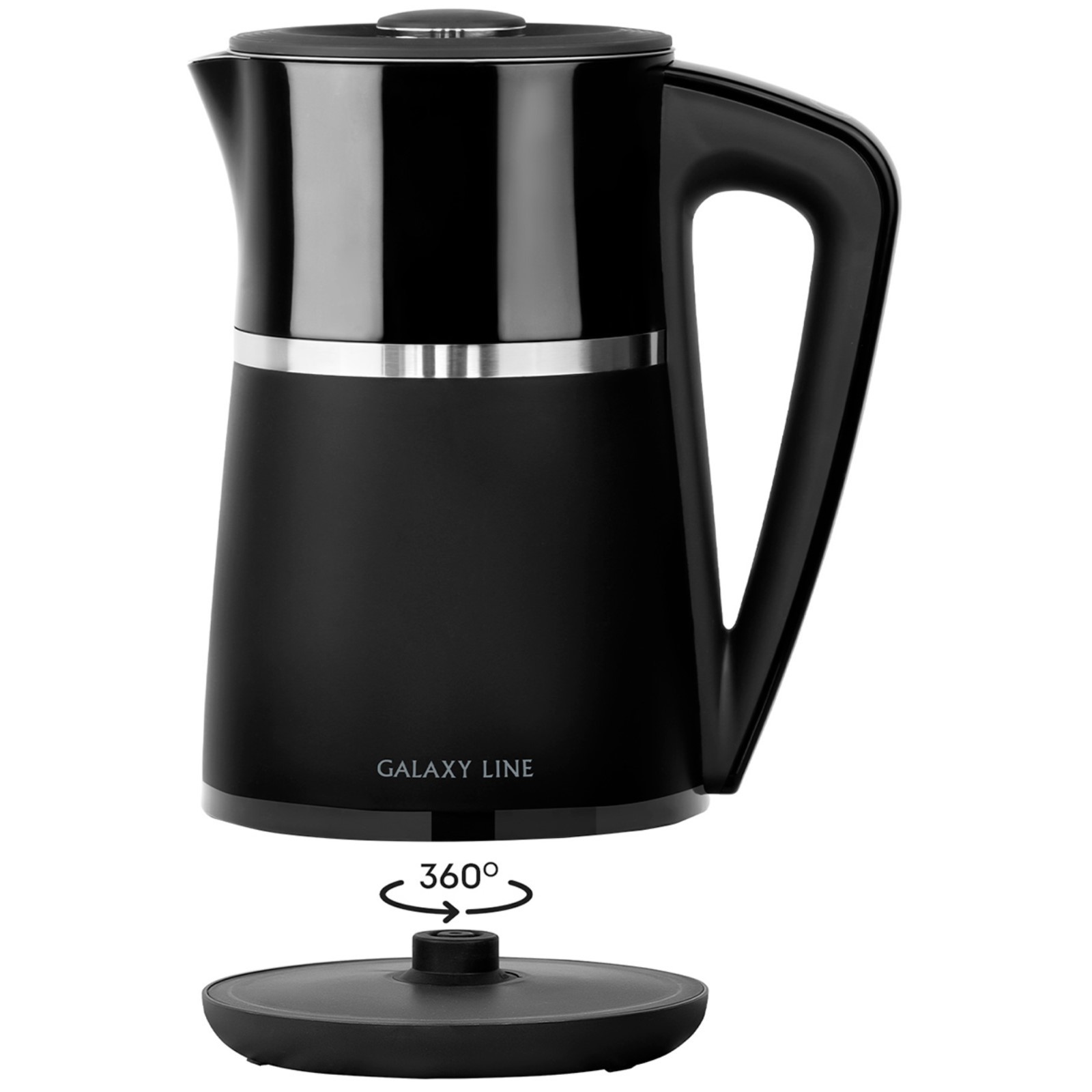 Чайник электрический Galaxy LINE GL 0338, нерж.сталь/пластик, 1.7 л ...