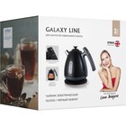 Чайник электрический Galaxy LINE GL 0343, нерж.сталь, 1.7 л, 2200 Вт, чёрный - фото 9500655