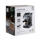Кофеварка Galaxy LINE GL 0756, рожковая, 1500 Вт, 1.5 л, капучинатор, чёрная - Фото 2
