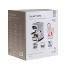 Кофеварка Galaxy LINE GL 0761, рожковая, 1500 Вт, 1.5 л, капучинатор, серебристая - фото 9525219