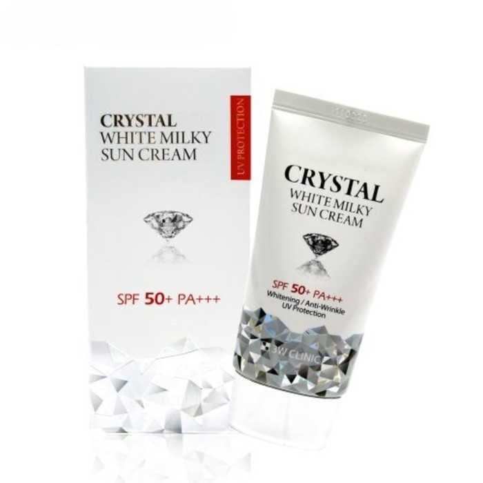 Крем для лица солнцезащитный 3W Clinic Crystal White Milky, 50 г - Фото 1