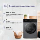 Стиральная машина DELVENTO VGC720, класс А, 1200 об/мин, до 7 кг, с паром, серо-чёрная - фото 51546080 Стиральная машина DELVENTO VGC720, класс А, 1200 об/мин, до 7 кг, с паром, серо-чёрная - фото 51546080