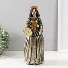 Сувенир полистоун с часами "Спаниэль в короне платье" 12х11х32 см - Фото 1