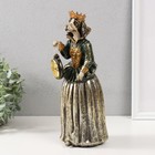 Сувенир полистоун с часами "Спаниэль в короне платье" 12х11х32 см - Фото 4