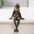Сувенир полистоун "Лягуха в короне, с жабо" сидит 17,5х15х30,5 см - фото 321242321