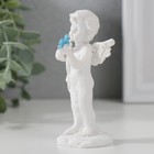 Сувенир полистоун "Белоснежный ангел стоит с цветной птичкой" 9х3,8х4,8 см - Фото 4