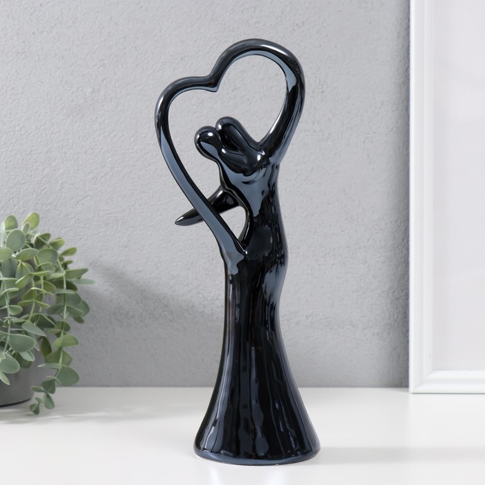 Сувенир керамика "Единая любовь" чёрный 28х11х8 см
