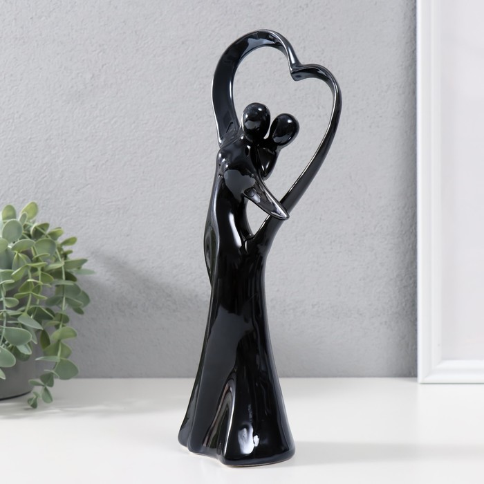 Сувенир керамика "Единая любовь" чёрный 28х11х8 см