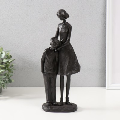 Фигурка полистоун «Мама и сын», чёрный, 31×13×8 см