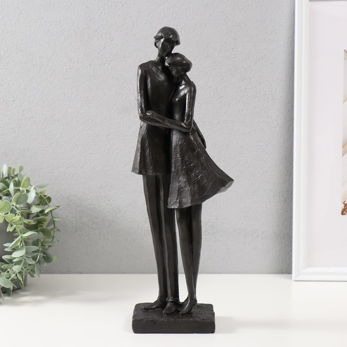 Фигурка полистоун «Мама и дочка», чёрный, 40×12×11 см - Фото 1