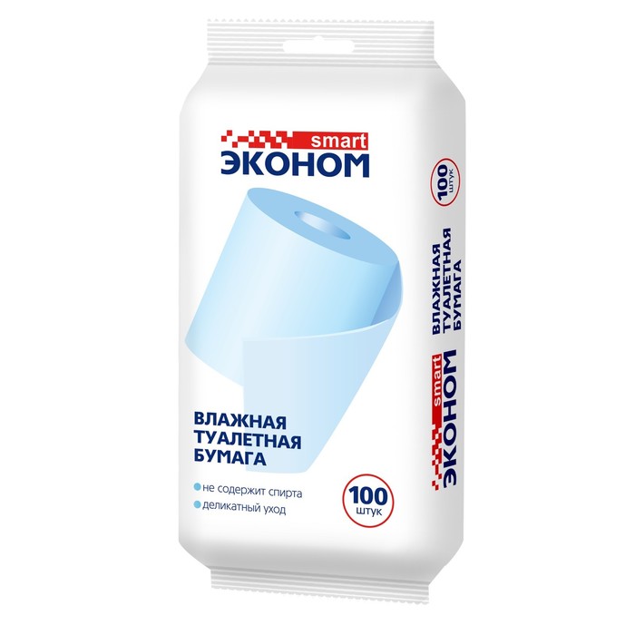 Туалетная бумага влажная Эконом smart, 100 шт - Фото 1