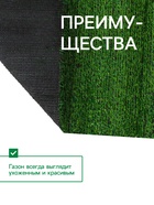 Газон искусственный, ворс 30 мм, 1×2 м, зелёный, Greengo - Фото 2