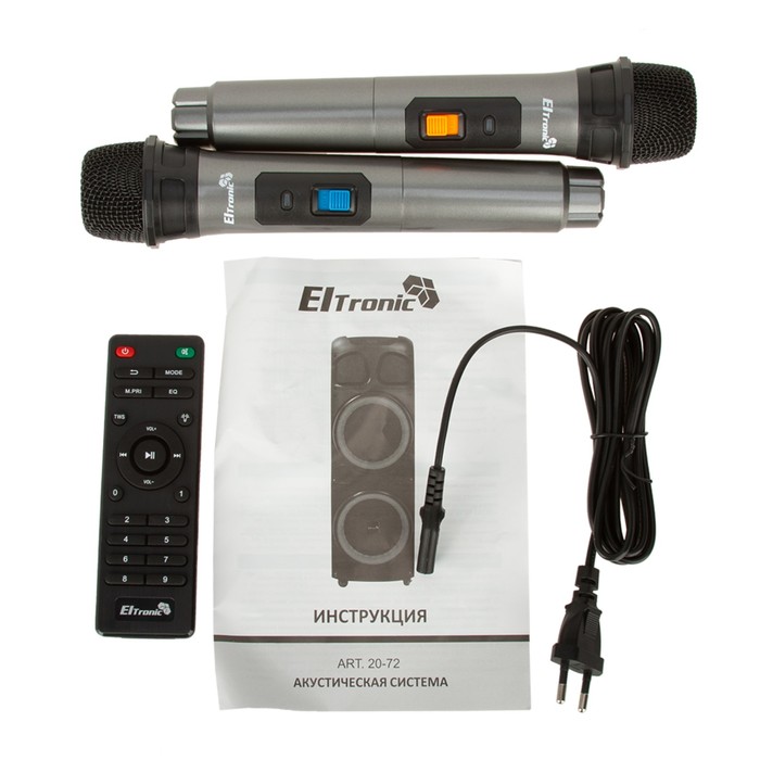Портативная караоке система ELTRONIC DANCE BOX 1300 (20-72), 130 Вт,AUX,USB,BT, TWS, черная