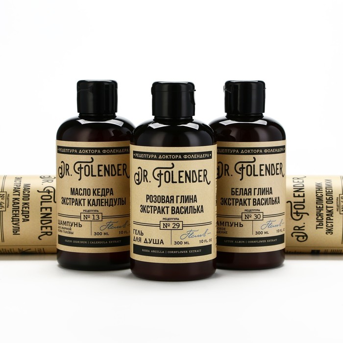 Шампунь для волос с маслом кедра и экстрактом календулы, очищение, 300 мл, DR.FOLENDER