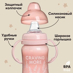 Поильник-непроливайка M&B Little world collection, мягкий носик, от 9 мес., 270 мл.