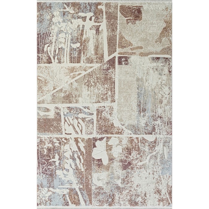 Ковёр прямоугольный Asadu 00712f, размер 160x230 см, цвет l.blue fdy/beige fdy