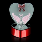 Сувенир стекло "Бабочка у сердца" со светом 9,5х7,4х5,7 см - Фото 1