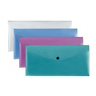 Набор папок-конвертов на кнопке А6, 200 мкм, Calligrata TOP Mistral, непрозрачная, 4 штуки, глянцевая, металлик, МИКС - фото 8987624