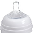 Бутылочка для кормления M&B, широкое горло Ø50 мм, от 0 мес, 120 мл., стекло, белый - Фото 5