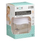 Бутылочка для кормления M&B, широкое горло Ø50 мм, от 0 мес, 120 мл., стекло, белый - Фото 8