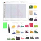 Алмазная мозаика с полным заполнением на холсте «Букет», 22×32 см - Фото 3