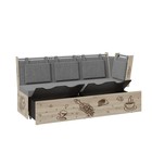 Скамья со спальным местом "Роденго", 1890 х 660 х 880, дуб сонома/ТК рогожка серая - фото 23828319
