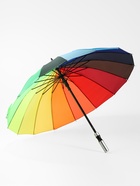 УЦЕНКА Зонт - трость полуавтоматический «Радуга», 16 спиц, R=48/56 см, d=112 см, разноцветный - Фото 2
