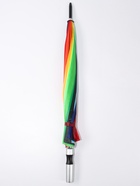 УЦЕНКА Зонт - трость полуавтоматический «Радуга», 16 спиц, R=48/56 см, d=112 см, разноцветный - Фото 4