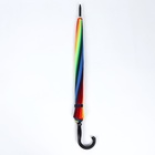 Зонт - трость полуавтоматический «Радуга», 16 спиц, R = 56 см, разноцветный - Фото 6