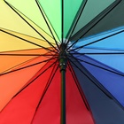 Зонт - трость полуавтоматический «Радуга», 16 спиц, R = 56 см, разноцветный - Фото 7
