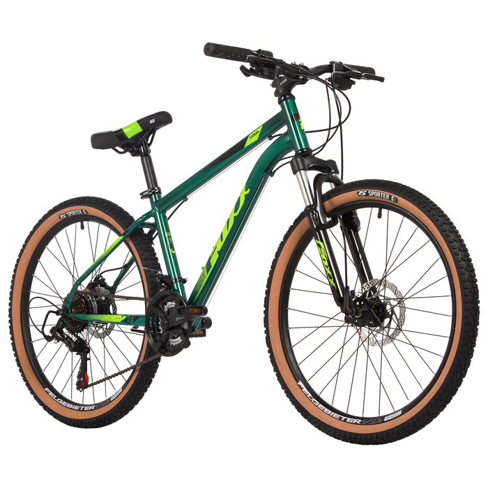 Велосипед 24" FOXX CAIMAN, цвет зелёный, р. 12"