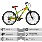 Велосипед 24" FOXX AZTEC, цвет зелёный, р. 12" - Фото 2