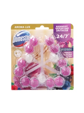 Блок для очищения унитаза DOMESTOS Power 5 TRIO гибискус и лесные ягоды 150 гр