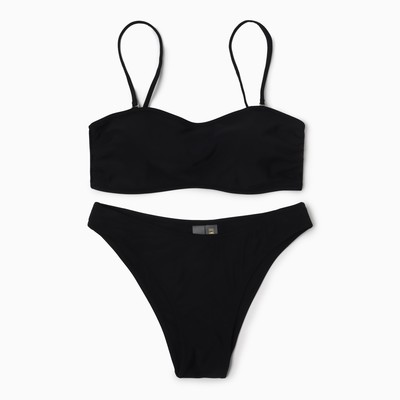 Купальник раздельный с сеткой женский MINAKU, размер 42, чёрный