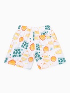 Плавки-шорты купальные для мальчика MINAKU: Summer, белые, рост 122-128 см - Фото 8