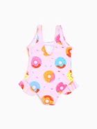 Купальник для девочки слитный MINAKU «Пончики», розовый, рост 110-116 см - Фото 5