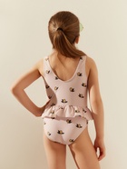 Купальник для девочки слитный MINAKU с рюшами, розовый, рост 110-116 см - Фото 4