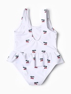 Купальник для девочки слитный MINAKU, белый, рост 122-128 см - Фото 6