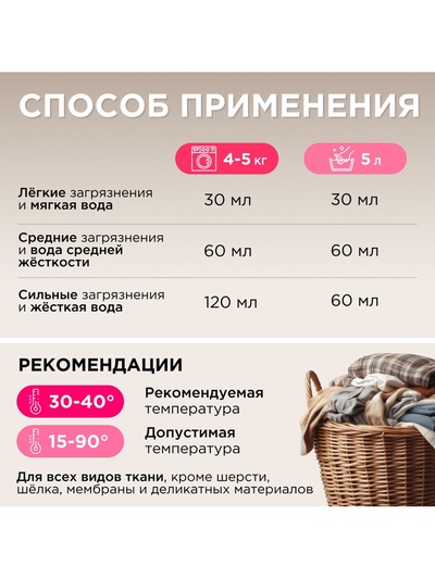 Гель для стирки COLOR SYNERGETIC 2.28 л
