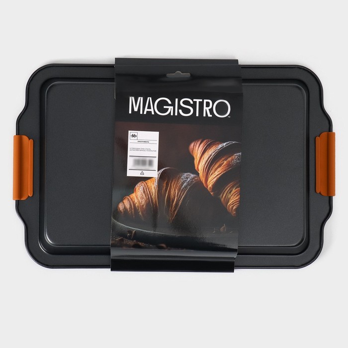 Противень для выпечки Magistro French Bakery, 41,5×26,5×5 см, антипригарное покрытие