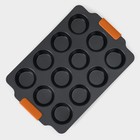 Форма для выпечки Magistro «French Bakery. Круг», 39×26.3×3.4 см, 12 ячеек, антипригарное покрытие - Фото 3